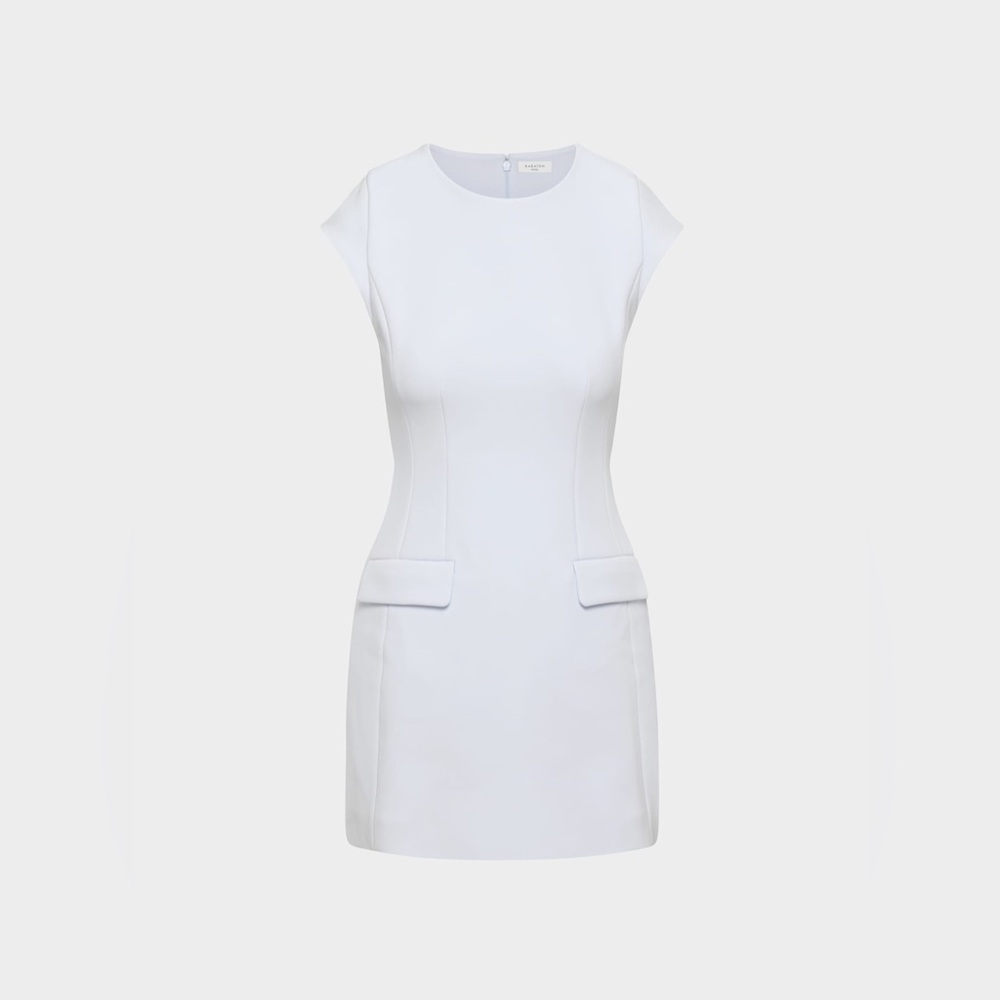 Aritzia Babaton FigureKnit Priestly Dress - White